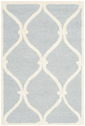 Contemporary Area Rug, CAM710B, 90 X 150 cm in Blue / Ivory