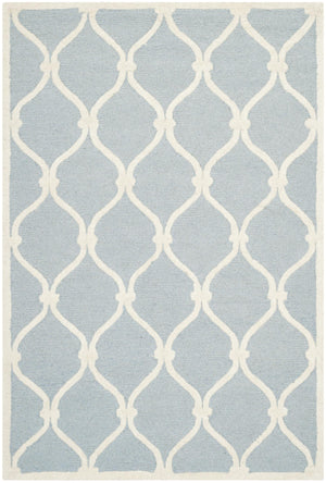 Contemporary Area Rug, CAM710B, 120 X 180 cm in Blue / Ivory