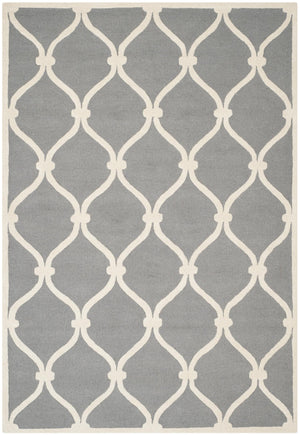 Contemporary Area Rug, CAM710D, 160 X 230 cm in Dark Grey / Ivory
