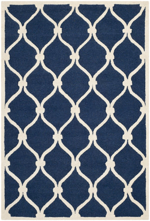 Contemporary Area Rug, CAM710M, 120 X 180 cm in Navy / Ivory