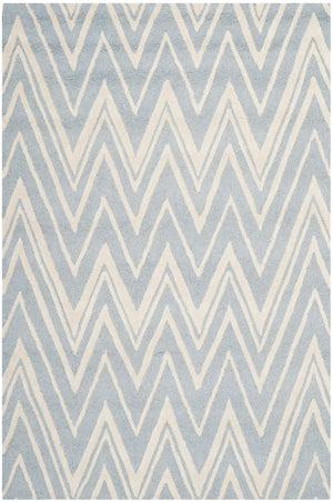 Contemporary Area Rug, CAM711B, 120 X 180 cm in Blue / Ivory