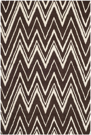 Contemporary Area Rug, CAM711R, 120 X 180 cm in Brown / Ivory