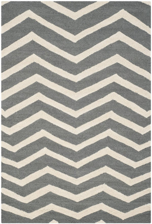Contemporary Area Rug, CAM714D, 120 X 180 cm in Dark Grey / Ivory