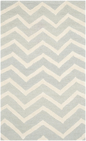 Contemporary Area Rug, CAM714G, 90 X 150 cm in Grey / Ivory