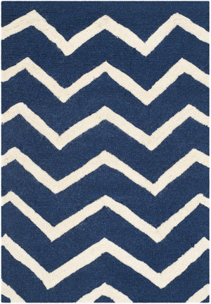 Contemporary Area Rug, CAM714M, 90 X 150 cm in Navy / Ivory