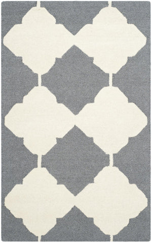 Contemporary Area Rug, CAM719D, 120 X 180 cm in Dark Grey / Ivory