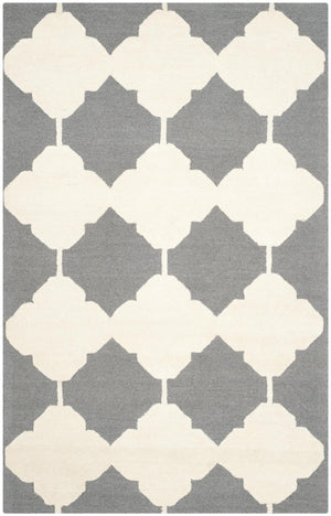 Contemporary Area Rug, CAM719D, 200 X 300 cm in Dark Grey / Ivory