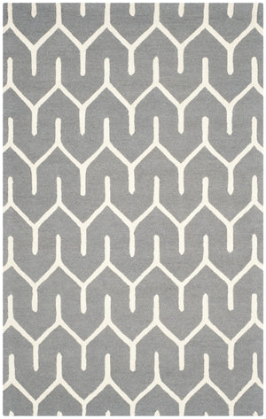 Contemporary Area Rug, CAM720D, 160 X 230 cm in Dark Grey / Ivory