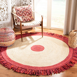 Safavieh Cape Cod Rug Collection CAP212Q - Red / Natural