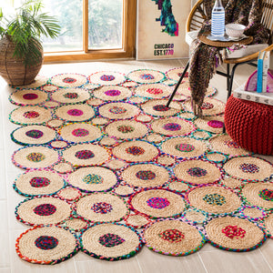 Safavieh Cape Cod Rug Collection CAP306Q - Red / Natural