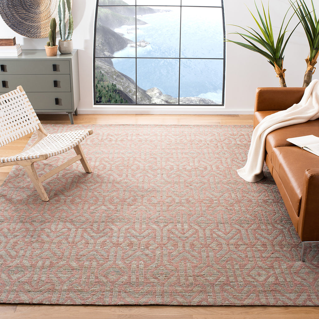 Safavieh Cape Cod Rug Collection CAP414A - Blue / Rust