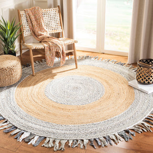 Safavieh Cape Cod Rug Collection CAP701F - Light Grey / Natural