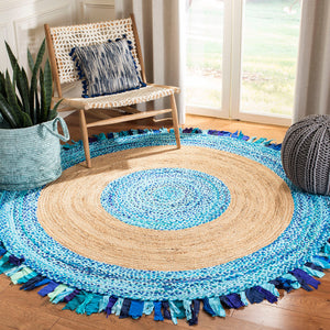 Safavieh Cape Cod Rug Collection CAP701K - Turquoise / Natural
