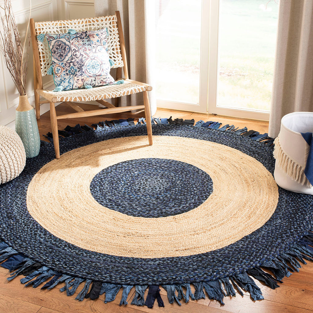 Customcod Rug Safavieh Cape Cod Rug Collection CAP701N - Navy / Natural