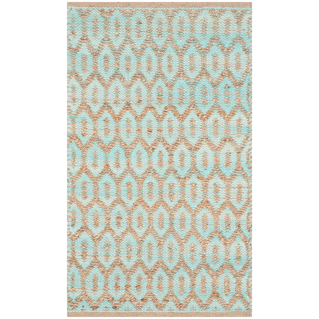 Safavieh Cape Cod Rug Collection CAP864J - Natural / Turquoise