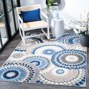 Safavieh Cabana Rug Collection CBN382G - Grey / Blue