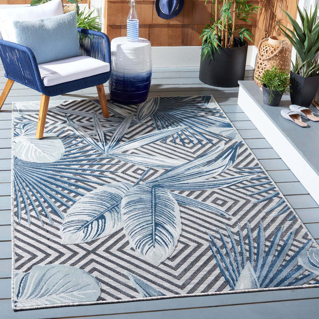 Safavieh Cabana Rug Collection: CBN447N - Ivory / Navy