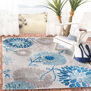 Safavieh Cabana Rug Collection CBN832F - Grey / Navy