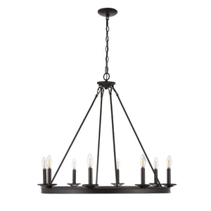 Safavieh Fauna 8Lt Chandelier-Oil Rubbed Bronze (Black)