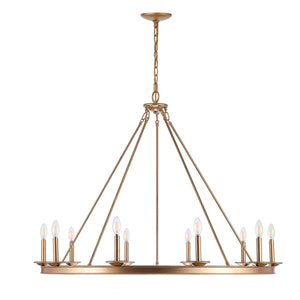 Safavieh Telta 10Lt Chandelier-Gold Painted