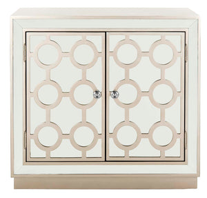 Safavieh Kaia 2 Door Chest - Champagne/Mirror