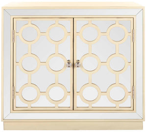 Safavieh Kaia 2 Door Chest - Antique Beige/Mirror