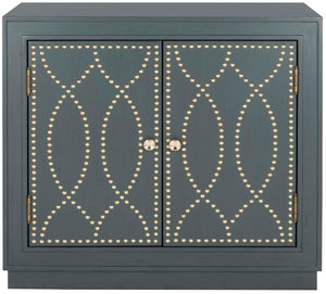 Safavieh Yuna 2 Door Chest - Steel Teal/Gold