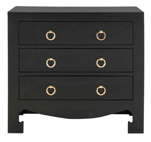 Safavieh Dion 3 Drawer Chest - Black/Gold
