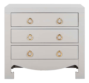 Safavieh Dion 3 Drawer Chest - Grey/Gold