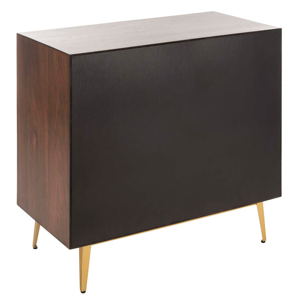 Safavieh Katia 3 Drawer Chest - Walnut/Gold
