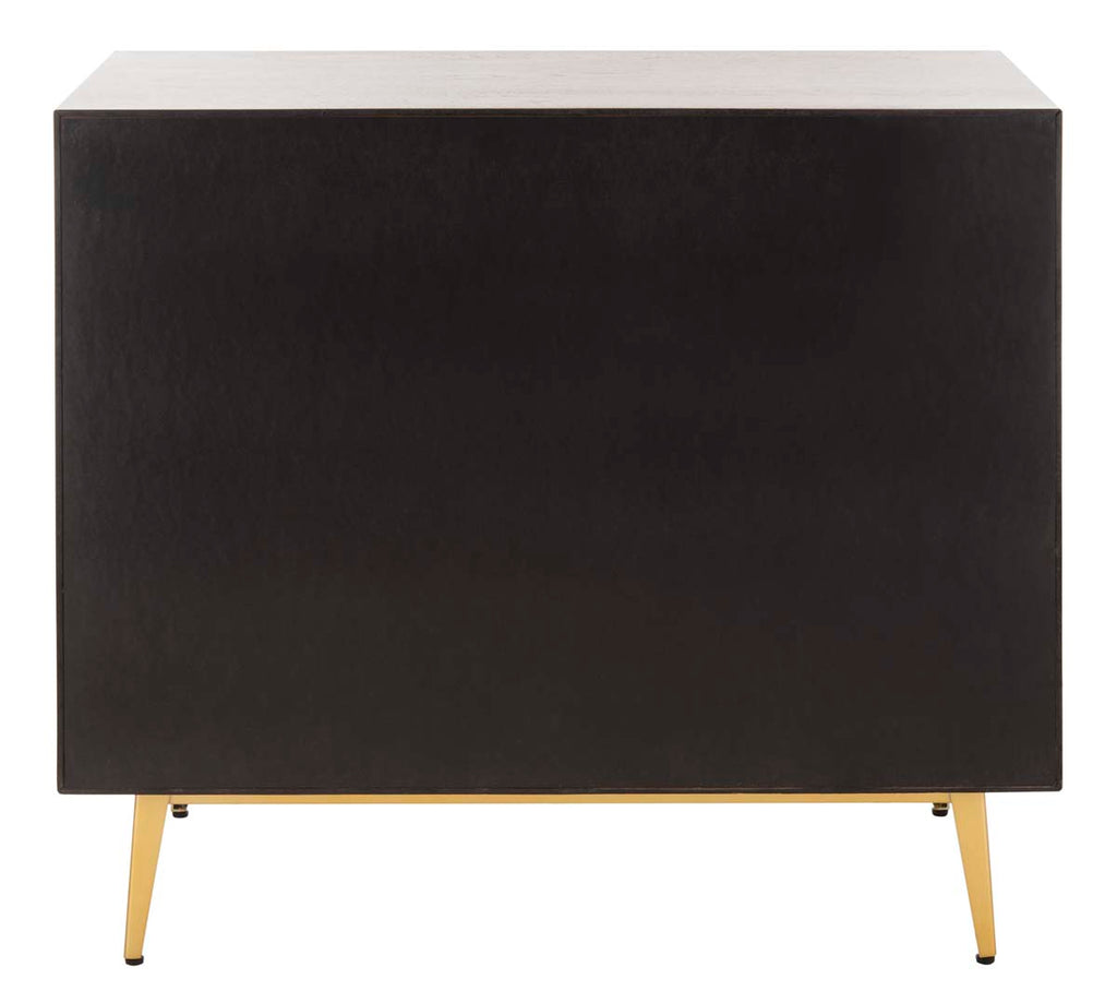 Safavieh Katia 3 Drawer Chest - Walnut/Gold