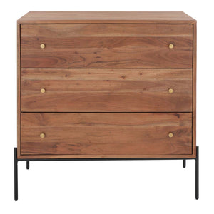 Safavieh Dowling 3 Drawer Chest - Brown/Black Legs