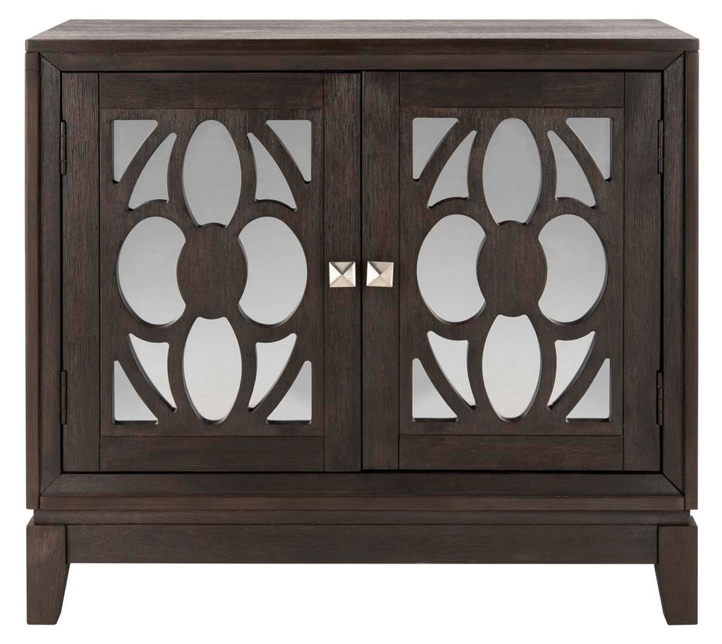 Safavieh Shannon 2 Door Chest - Dark Espresso/Mirror
