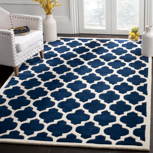 Safavieh Chatham Rug Collection CHT734C - Dark Blue / Ivory