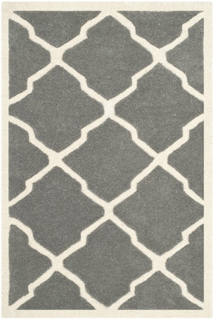 Safavieh Chatham Rug Collection CHT735D - Dark Grey / Ivory