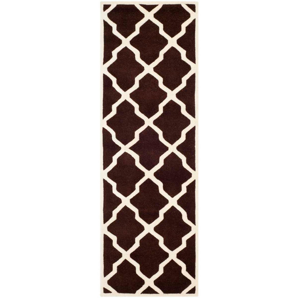 Safavieh Chatham Rug Collection CHT735R - Dark Brown / Ivory