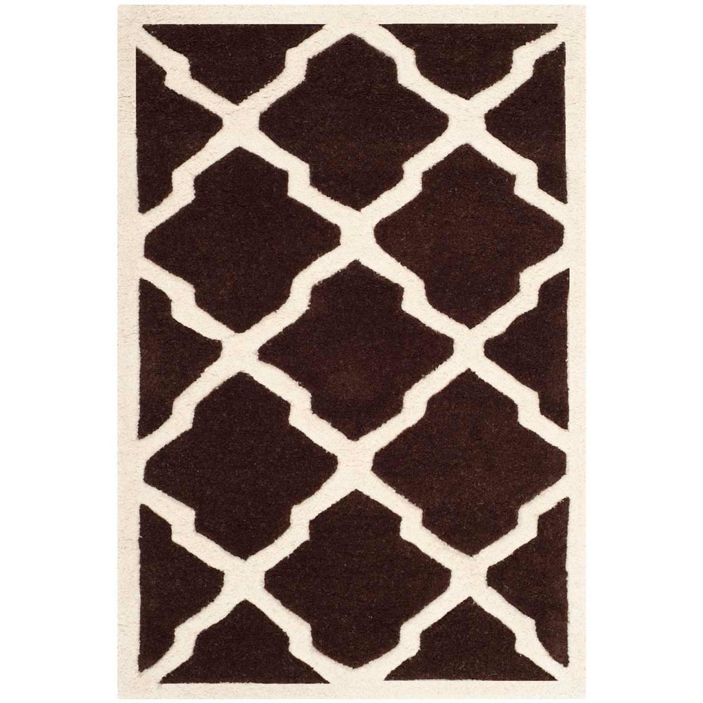 Safavieh Chatham Rug Collection CHT735R - Dark Brown / Ivory