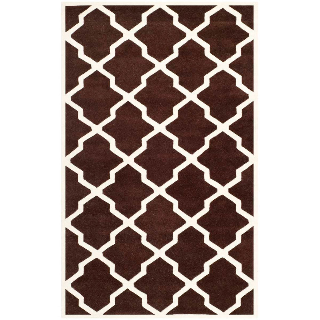 Safavieh Chatham Rug Collection CHT735R - Dark Brown / Ivory