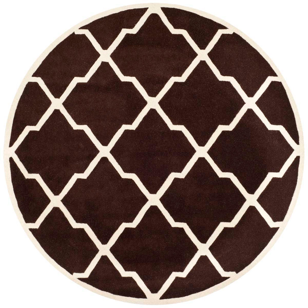 Safavieh Chatham Rug Collection CHT735R - Dark Brown / Ivory