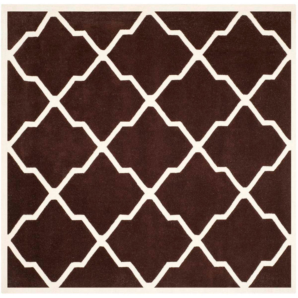 Safavieh Chatham Rug Collection CHT735R - Dark Brown / Ivory