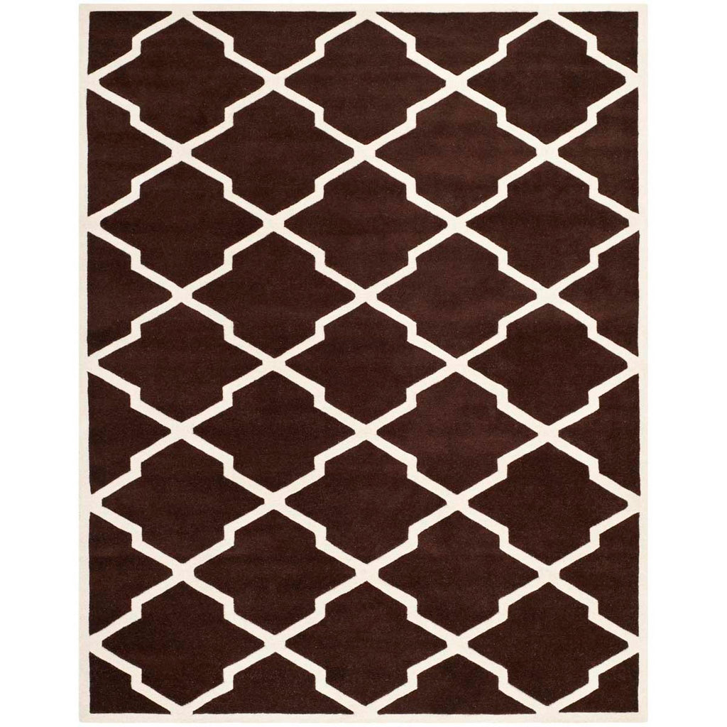 Safavieh Chatham Rug Collection CHT735R - Dark Brown / Ivory