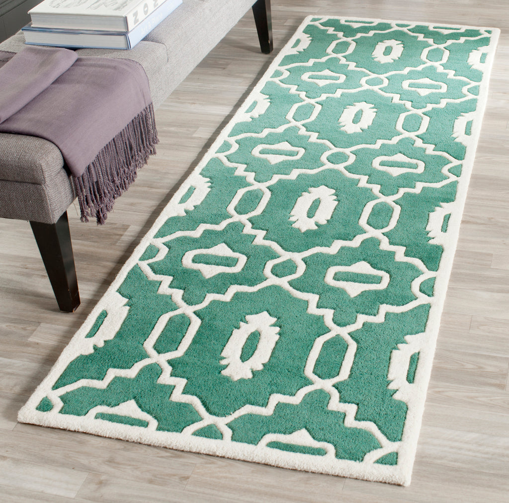 Safavieh Chatham Rug Collection CHT745T - Teal / Ivory