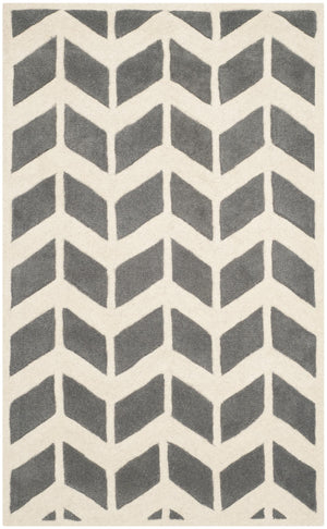 Safavieh Chatham Rug Collection CHT746D - Dark Grey / Ivory