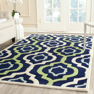 Safavieh Chatham Rug Collection CHT747C - Dark Blue / Multi