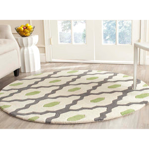 Safavieh Chatham Rug Collection CHT748K - Dark Grey / Ivory