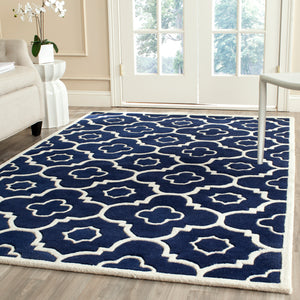 Safavieh Chatham Rug Collection CHT750C - Dark Blue / Ivory
