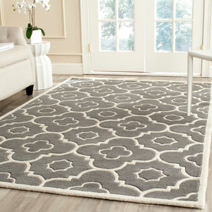 Safavieh Chatham Rug Collection CHT750D - Dark Grey / Ivory