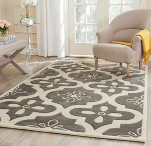 Safavieh Chatham Rug Collection CHT751D - Dark Grey / Ivory