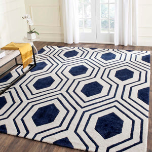 Safavieh Chatham Rug Collection CHT760C - Dark Blue / Ivory
