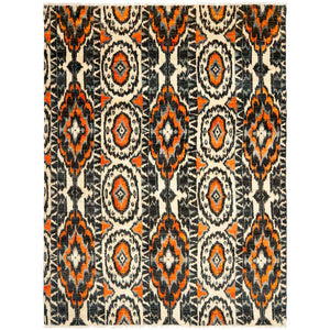 Safavieh Calcutta Ikat Rug Collection CKT150B - Ivory / Rust